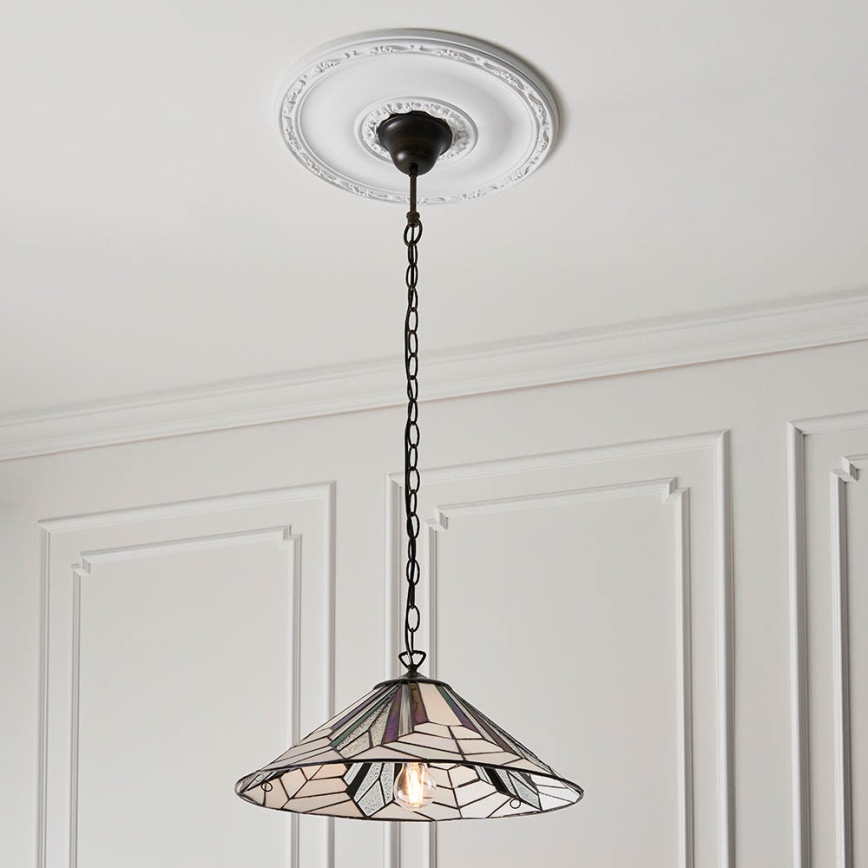 Endon 63938 - ketiga lühter Tiffany ASTORIA 1xE27/60W/230V, läbimõõt 48 cm