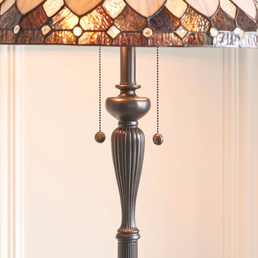 Endon 63972 - Põrandalamp BROOKLYN 2xE27/60W/230V, läbimõõt 50 cm