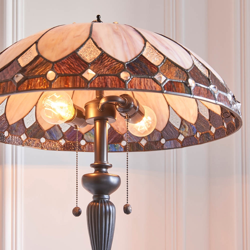 Endon 63972 - Põrandalamp BROOKLYN 2xE27/60W/230V, läbimõõt 50 cm