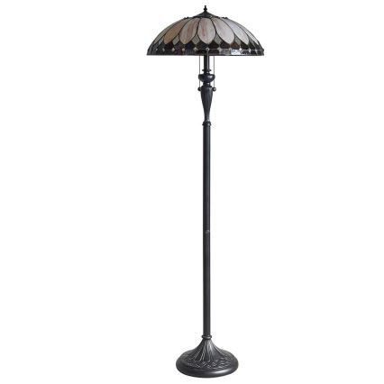 Endon 63972 - Põrandalamp Tiffany BROOKLYN 2xE27/60W/230V, läbimõõt 50 cm