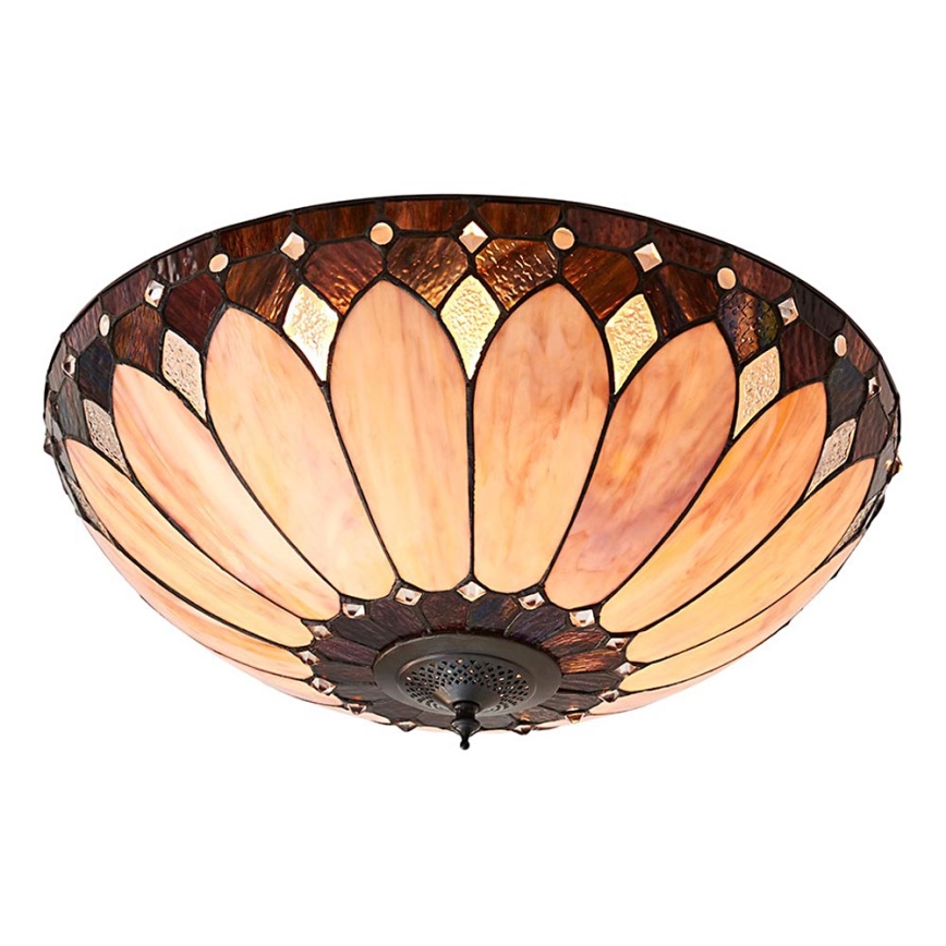 Endon 63973 - laelamp Tiffany BROOKLYN 2xE14/60W/230V läbimõõt 50 cm