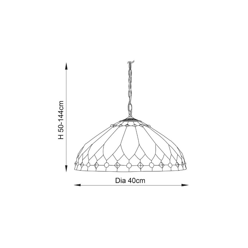 Endon 63977 - Lühter BROOKLYN 1xE27/60W/230V d. 40 cm