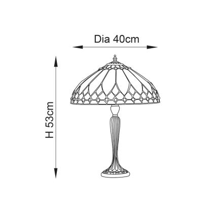 Endon 63982 - Laualamp BROOKLYN 1xE27/60W/230V, läbimõõt 40 cm