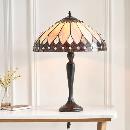 Endon 63982 - Tiffany BROOKLYN laualamp 1xE27/60W/230V, läbimõõt 40 cm