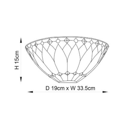 Endon 63983 - Seinavalgusti Tiffany BROOKLYN 1xE14/40W/230V