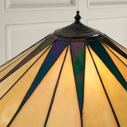 Endon 64041 - Põrandalamp Tiffany DARK STAR 2xE27/60W/230V läbimõõt 49 cm