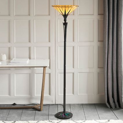 Endon 64042 - Põrandalamp Tiffany DARK STAR 1xE27/60W/230V läbimõõt 42 cm