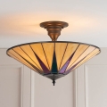 Endon 64043 - Pinnapealne lühter Tiffany DARK STAR 3xE27/60W/230V, läbimõõt 49 cm