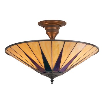 Endon 64043 - Pinnapealne lühter Tiffany DARK STAR 3xE27/60W/230V, läbimõõt 49 cm