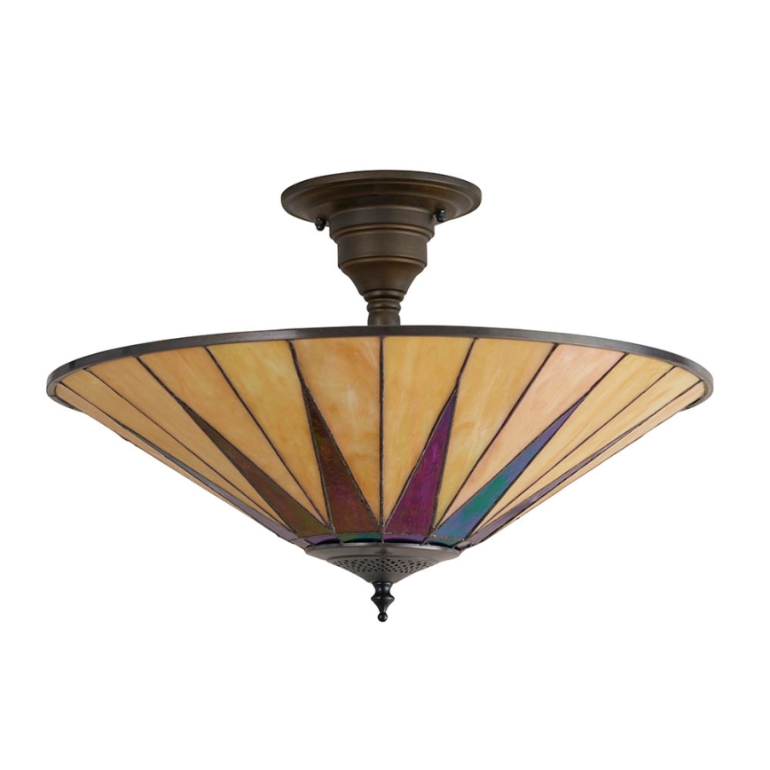 Endon 64043 - Pinnapealne lühter Tiffany DARK STAR 3xE27/60W/230V, läbimõõt 49 cm