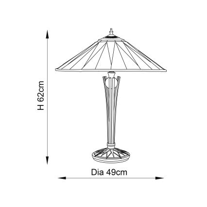 Endon 64045 - Laualamp DARK STAR 2xE27/60W/230V d. 49 cm