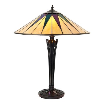 Endon 64045 - Laualamp Tiffany DARK STAR 2xE27/60W/230V Ø 49 cm