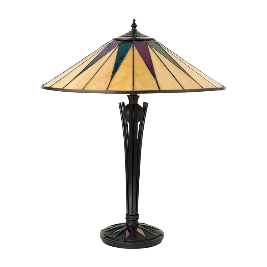 Endon 64045 - Laualamp Tiffany DARK STAR 2xE27/60W/230V Ø 49 cm