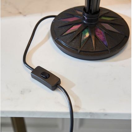 Endon 64045 - Laualamp Tiffany DARK STAR 2xE27/60W/230V Ø 49 cm