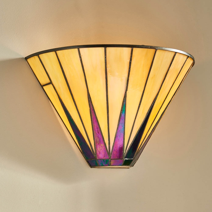 Endon 64046 - Seinavalgusti Tiffany DARK STAR 1xE14/40W/230V