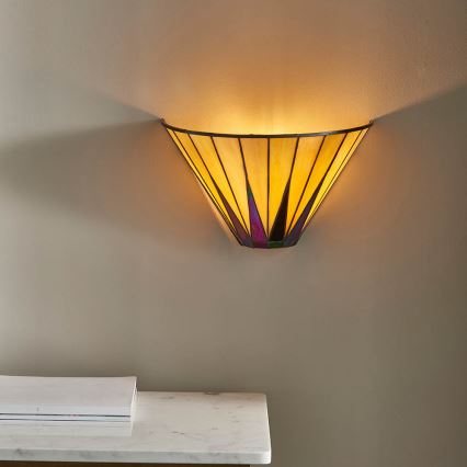 Endon 64046 - Seinavalgusti Tiffany DARK STAR 1xE14/40W/230V