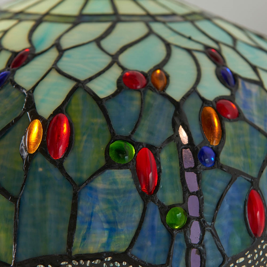 Endon 64069 - Põrandalamp Tiffany DRAGONFLY 2xE27/60W/230V, läbimõõt 50 cm