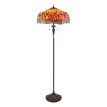 Endon 64070 - Põrandalamp Tiffany DRAGONFLY 2xE27/60W/230V läbimõõt 50 cm