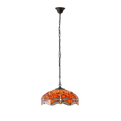 Endon 64081 - ripplühter ketiga Tiffany DRAGONFLY, 3x E27/60W/230V, läbimõõt 41 cm