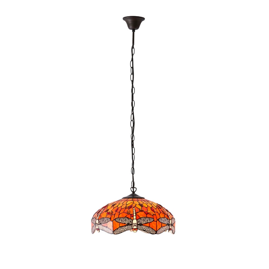 Endon 64081 - ripplühter ketiga Tiffany DRAGONFLY, 3x E27/60W/230V, läbimõõt 41 cm