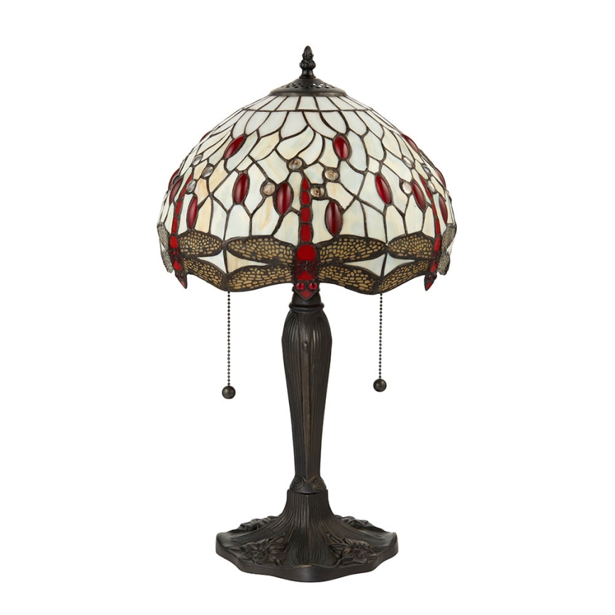 Endon 64086 - Laualamp Tiffany DRAGONFLY 2xE27/60W/230V, läbimõõt 30 cm