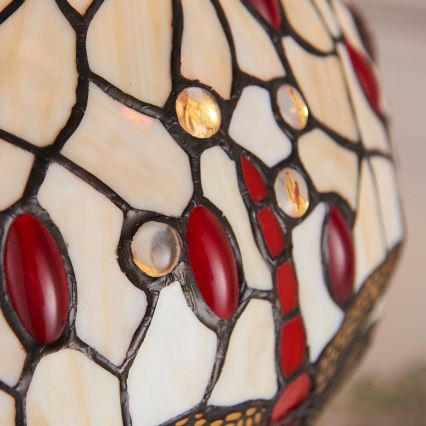 Endon 64086 - Laualamp Tiffany DRAGONFLY 2xE27/60W/230V, läbimõõt 30 cm
