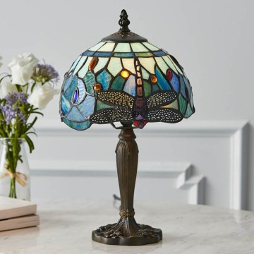 Endon 64088 - Laualamp Tiffany DRAGONFLY 1xE14/7W/230V läbimõõt 20 cm
