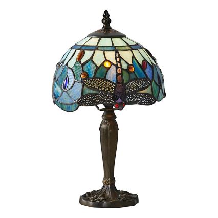 Endon 64088 - Laualamp Tiffany DRAGONFLY 1xE14/7W/230V läbimõõt 20 cm