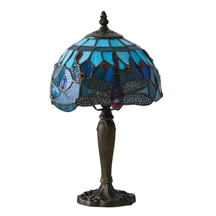 Endon 64088 - Laualamp Tiffany DRAGONFLY 1xE14/7W/230V läbimõõt 20 cm