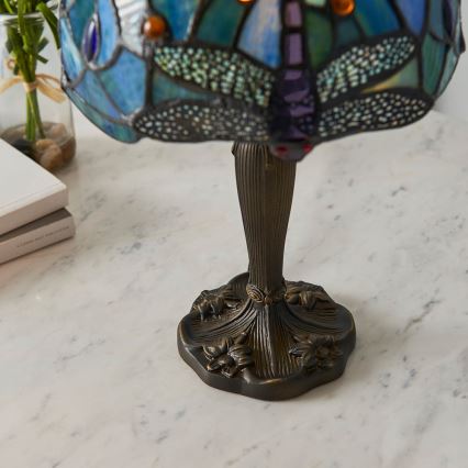 Endon 64088 - Laualamp Tiffany DRAGONFLY 1xE14/7W/230V läbimõõt 20 cm