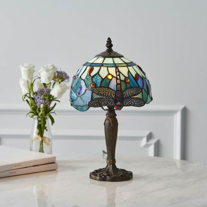 Endon 64088 - Tiffany DRAGONFLY laualamp 1xE14/40W/230V läbimõõt 20 cm
