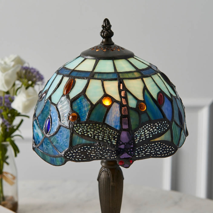 Endon 64088 - Tiffany DRAGONFLY laualamp 1xE14/40W/230V läbimõõt 20 cm