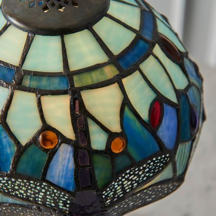 Endon 64088 - Tiffany DRAGONFLY laualamp 1xE14/40W/230V läbimõõt 20 cm