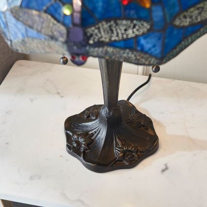 Endon 64089 - Laualamp Tiffany DRAGONFLY 2xE27/60W/230V, läbimõõt 41 cm