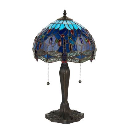 Endon 64090 - Laualamp Tiffany DRAGONFLY 2xE27/60W/230V läbimõõt 30 cm