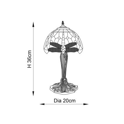 Endon 64091 - Laualamp KIIL 1xE14/40W/230V d. 20 cm