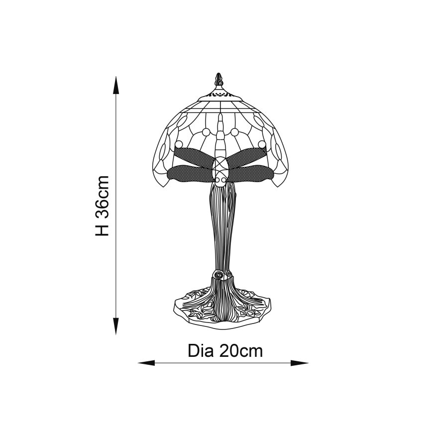 Endon 64091 - Laualamp KIIL 1xE14/40W/230V d. 20 cm