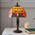 Endon 64091 - Laualamp Tiffany DRAGONFLY 1xE14/7W/230V, läbimõõt 20 cm