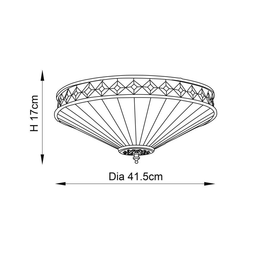 Endon 64145 - Laevalgusti FARGO 2xE27/60W/230V d. 41,5 cm