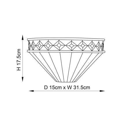 Endon 64149 - Seinavalgusti FARGO 1xE14/40W/230V