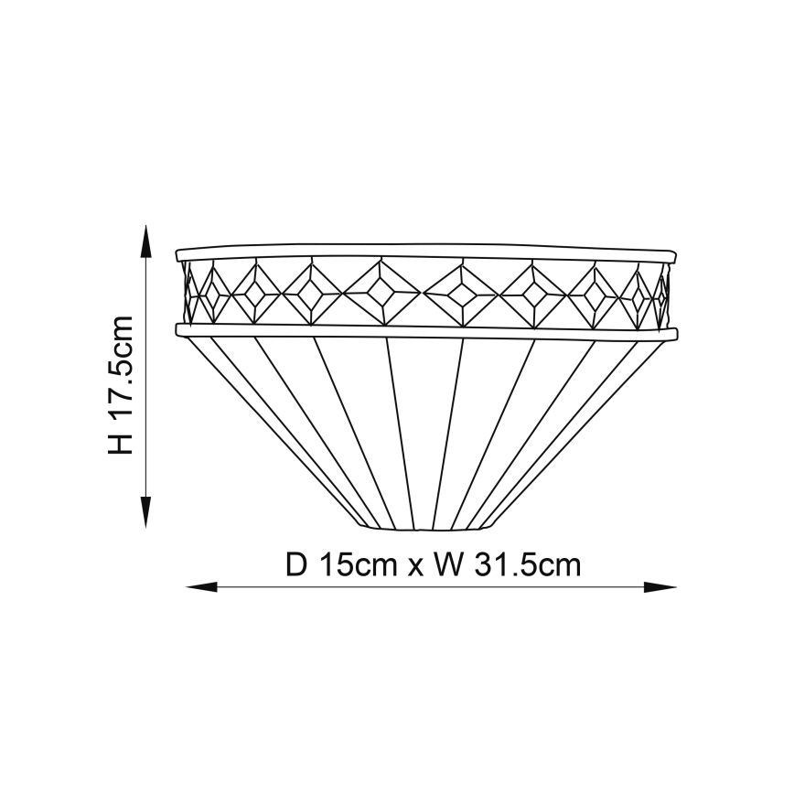 Endon 64149 - Seinavalgusti FARGO 1xE14/40W/230V