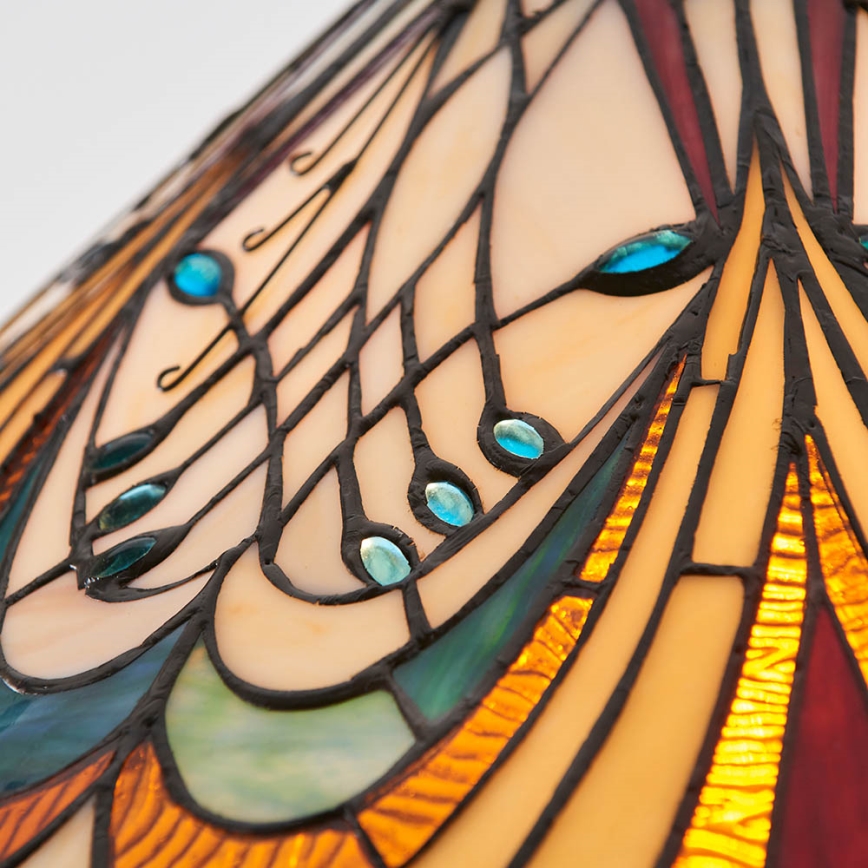 Endon 64162 - Tiffany HECTOR ketiga riputatav lühter, 1xE27/60W/230V, läbimõõt 40 cm