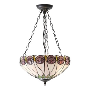 Endon 64175 - ketiga rippuv lühter Tiffany HUTCHINSON 3xE27/60W/230V Ø 40 cm
