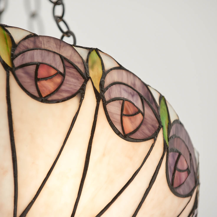 Endon 64175 - ketiga rippuv lühter Tiffany HUTCHINSON 3xE27/60W/230V Ø 40 cm