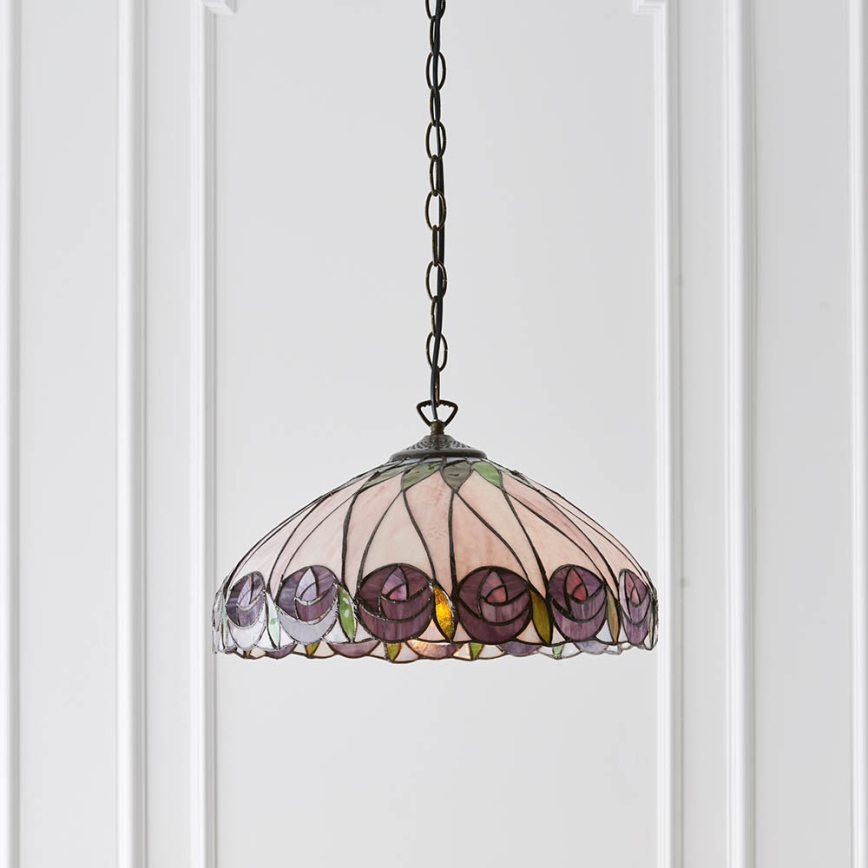 Endon 64176 - Tiffany HUTCHINSON ketiga ripplühter, 1xE27/60W/230V, läbimõõt 40 cm