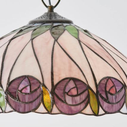 Endon 64176 - Tiffany HUTCHINSON ketiga ripplühter, 1xE27/60W/230V, läbimõõt 40 cm