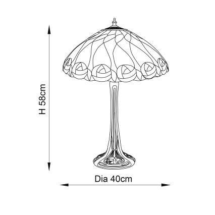 Endon 64177 - Laualamp HUTCHINSON 1xE27/60W/230V d. 40 cm