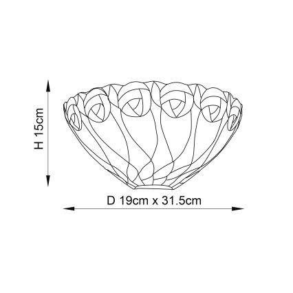Endon 64178 - Tiffany HUTCHINSON seinavalgusti 1xE14/40W/230V