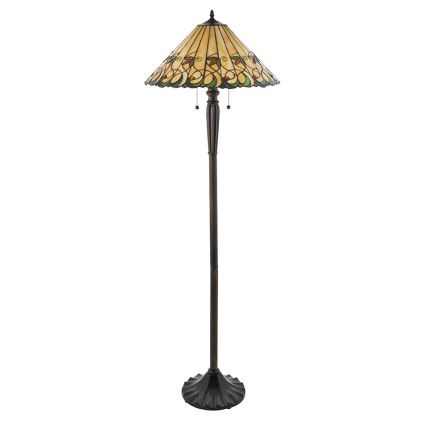 Endon 64192 - Elegantne Tiffany-põrandalamp JAMELIA 2xE27/60W/230V, läbimõõt 50 cm