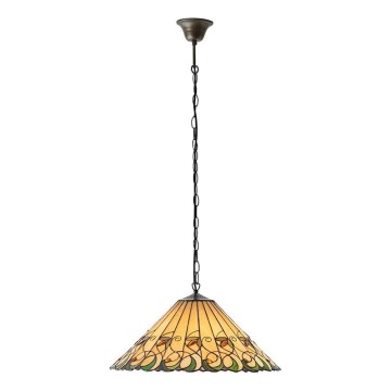 Endon 64194 - Ketiga lühter Tiffany JAMELIA 3xE27/60W/230V, läbimõõt 50 cm